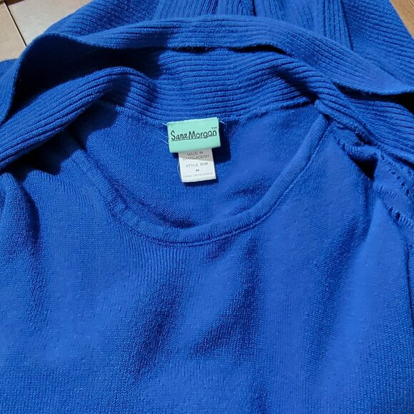Sara Morgan M Blue Sweater and Shirt Combo - Picture 4 of 7